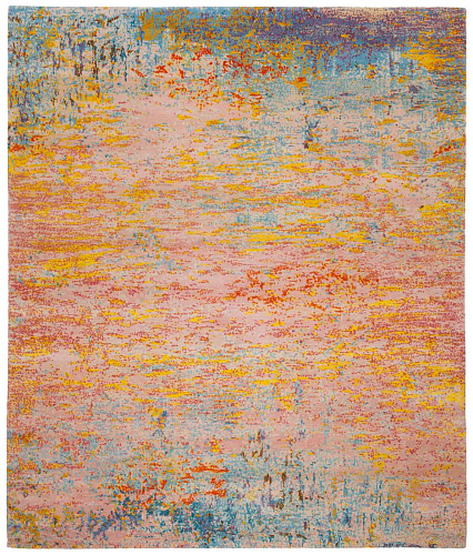 Artwork 1 veelkleurig roze tapijt