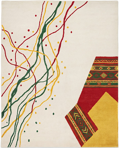 Calligraphic Paths Color design vloerkleed