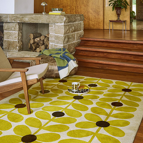 Sixties Stem Yellow vloerkleed