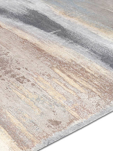 Beige Mix handgemaakte luxe vloerkleed