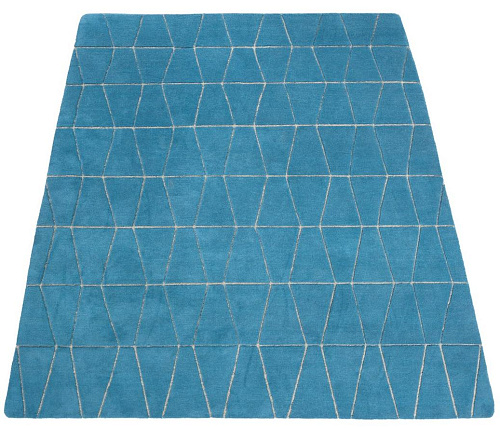 Lhotse blauw designer vloerkleed