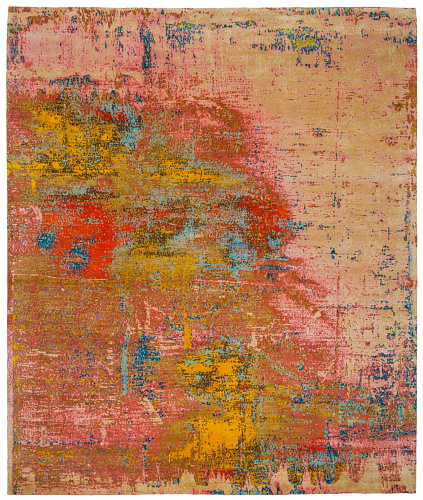 Artwork 22 veelkleurig roze vloerkleed