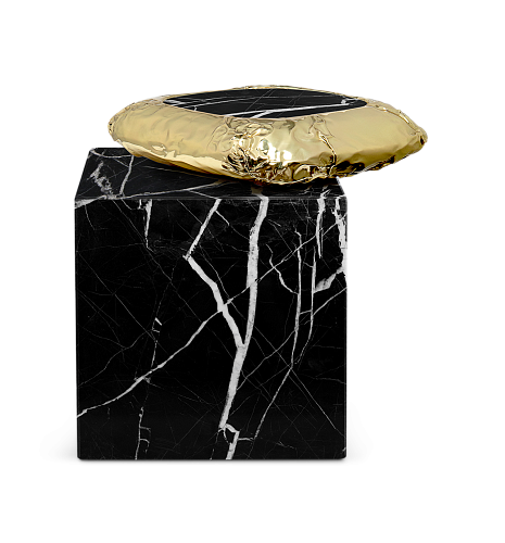 Megalith Nero Marquina bijzettafel