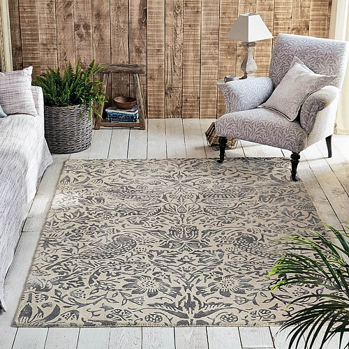 Pure strawberry thief ink tapijt