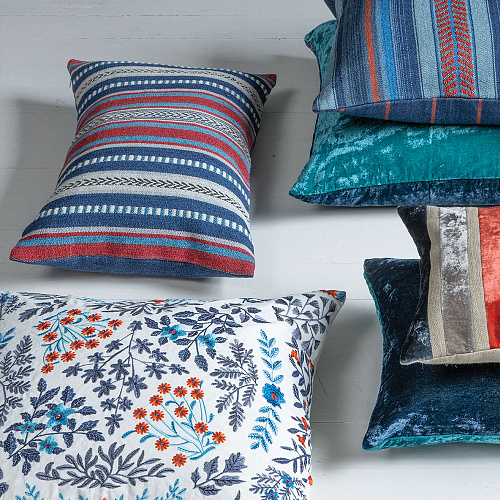 Somerley Indigo 60 × 60 kussen