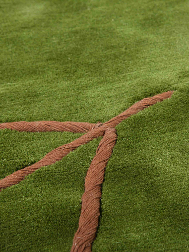 Big leaf designer handgeweven vloerkleed