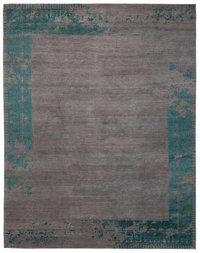 Ferrara special border grijs blauw vloerkleed