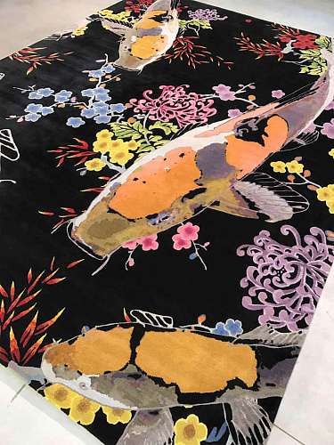Fish luxe handgeknoopt vloerkleed