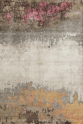 Handgeknoopt abstract vloerkleed