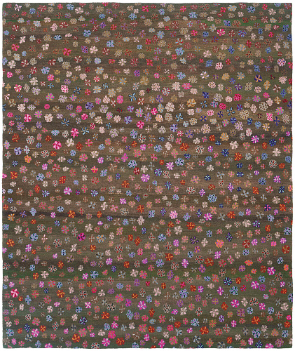 Little flowers grijs vloerkleed