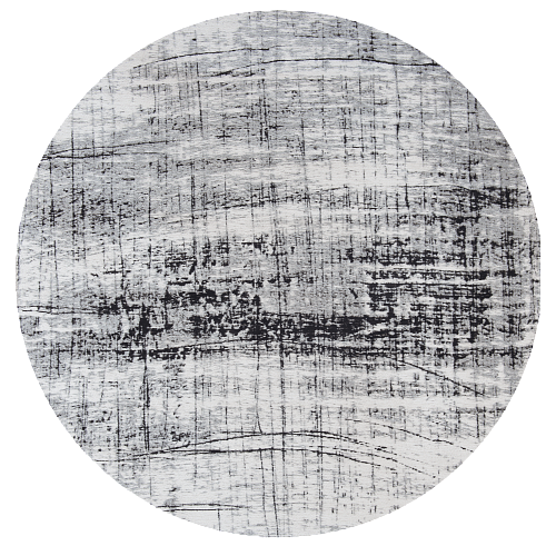 Black & White rond tapijt
