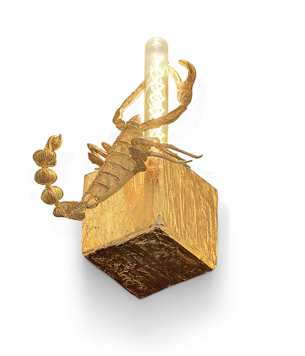 Geode Filigree Scorpion kleine wandlamp