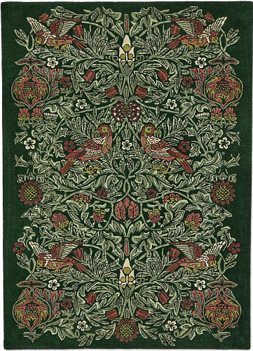 Bird tump groen wol tapijt