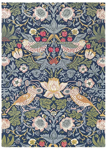 Strawberry thief indigo tapijt