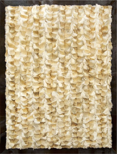 Wolf geel bont tapijt