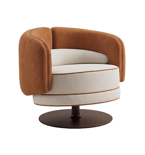 Bon Ton tweekleurige draaibare fauteuil