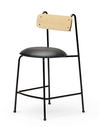 Lena SG-65 Zwarte Essenhout Barkrukstoel