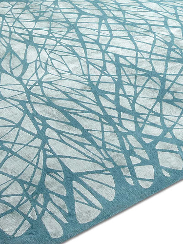 Dresden Light Turquoise handgeknoopt vloerkleed