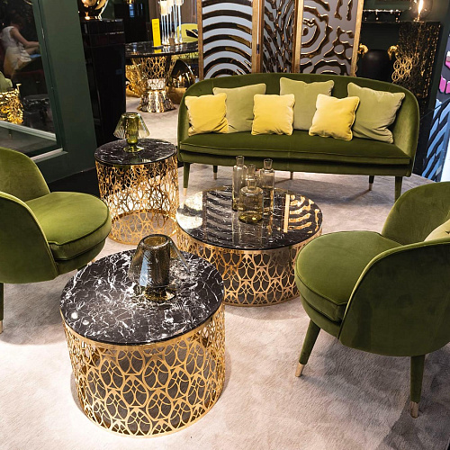 Cabaret gouden salontafel