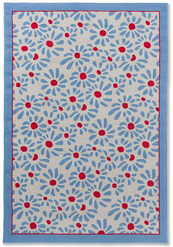 LA thorncliff madeliefje hemelbla outdoor vloerkleed
