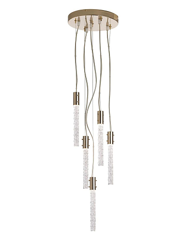 Gouden Kristallen Ruitvormige Hanglamp