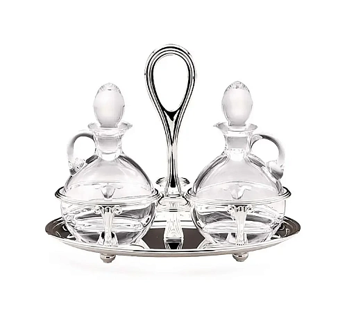 Engelse ovale azijn- en olieset