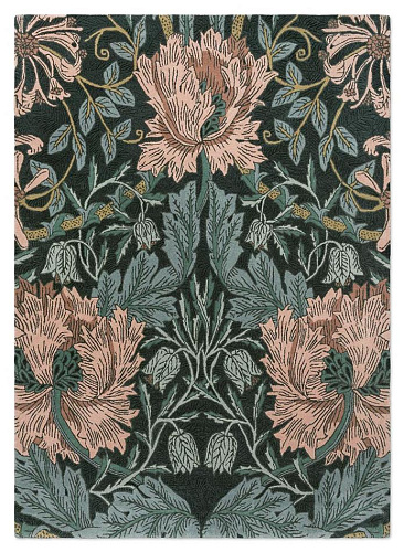 Honeysuckle & Tulip Teal vloerkleed