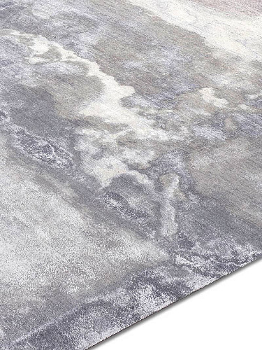 Clouds Light Grey handgemaakte luxe vloerkleed