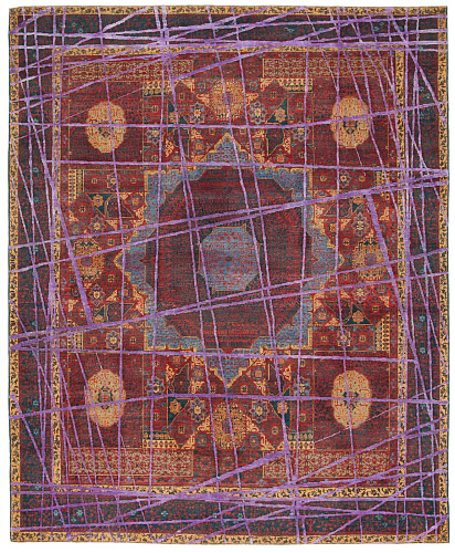 Mamluk columbus wrapped paars vloerkleed