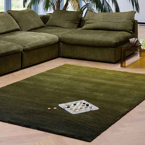 Shade low olijf/deep forest vloerkleed