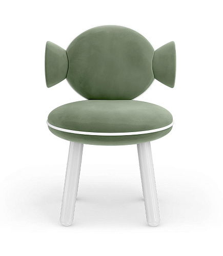Lollipop groene poefstoel