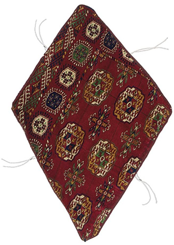 Geo art turkmenistan handgeweven vloerkleed
