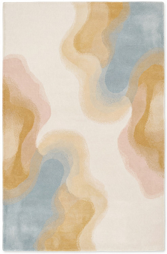 Fluid Lines Sand handgemaakt vloerkleed
