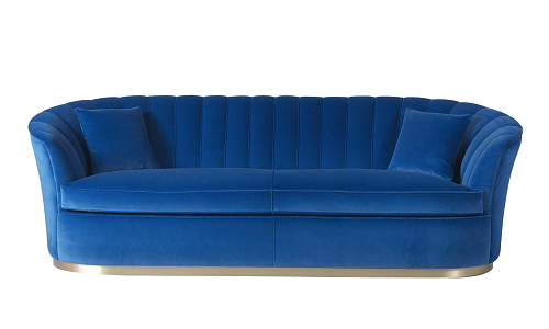 Miller Blauwe 3-Zits Bank