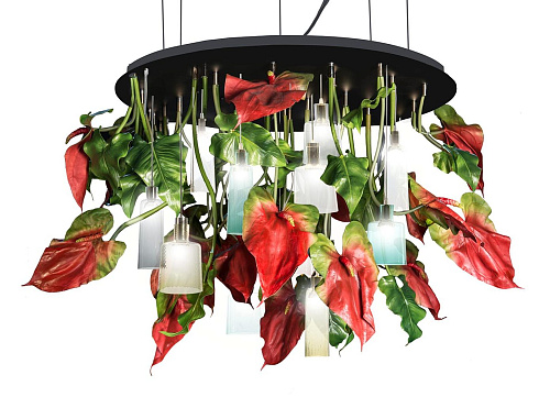 Red Anthurium kroonluchter