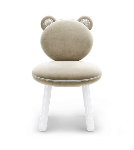 Fluffy Bear crème kinderstoel