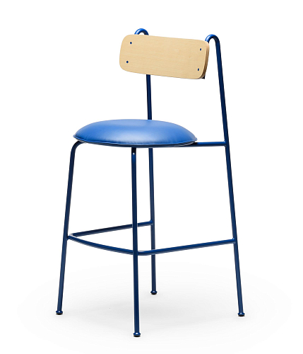 Lena SG-75 Blauwe Essenhout Barkrukstoel