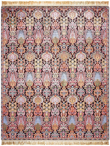 Isfahan Purple luxe handgeknoopt vloerkleed