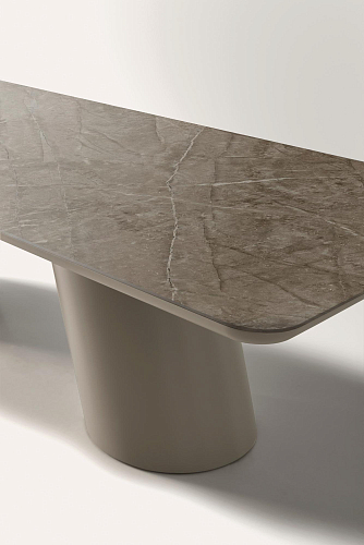 Altea bruine eettafel met keramisch blad