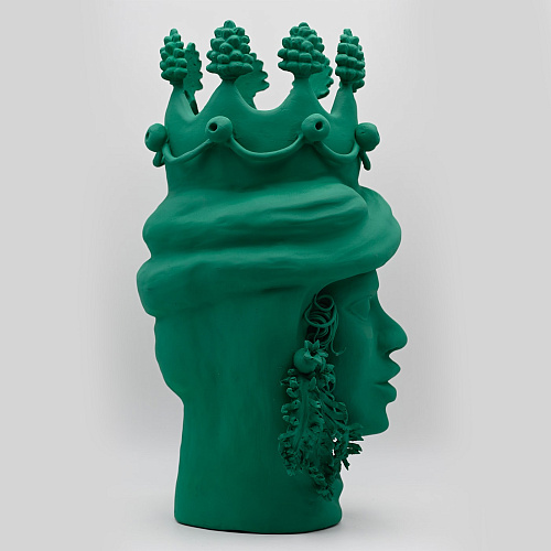 Moor's Head groene sculptuur