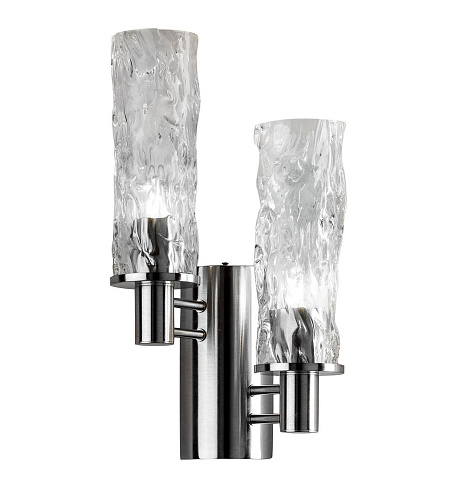 Wandlamp in verticaal geblazen glas