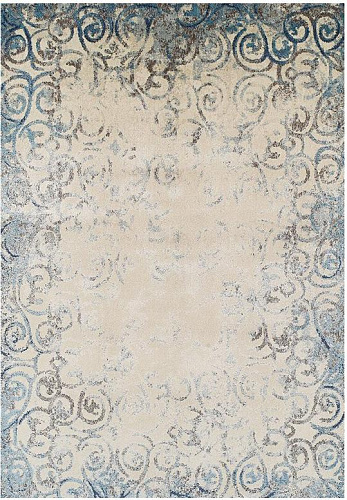 Antique Beige / Blue vloerkleed