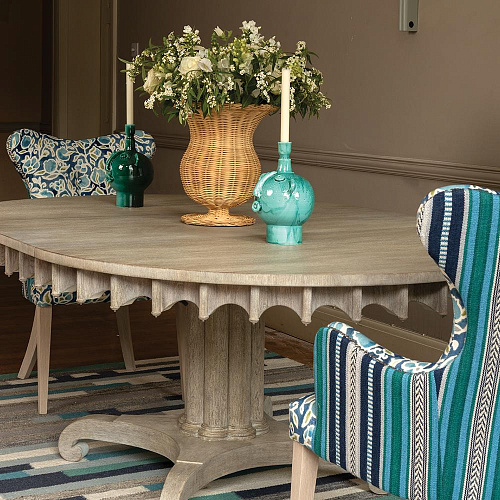 Longwood Greyed Oak ovale eettafel