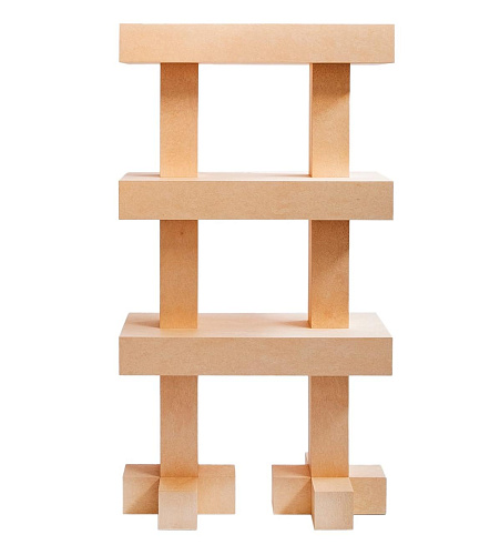 Eigentijdse houten boekenkast