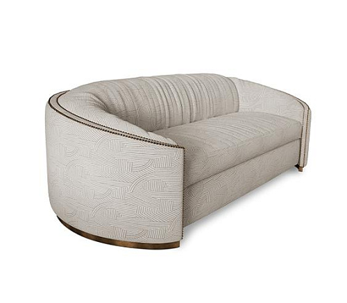 Premium comfort beige gebogen bank