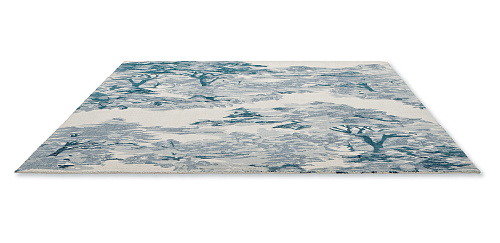 Landscape lichtblauw vloerkleed