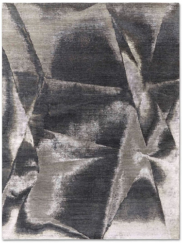 Charcoal luxe handgeknoopt vloerkleed