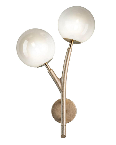 Messing Wandlamp met Glazen Bollen