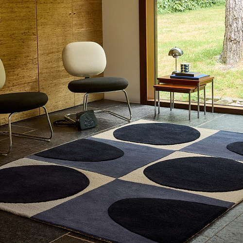 Spot Square Blue/Navy vloerkleed