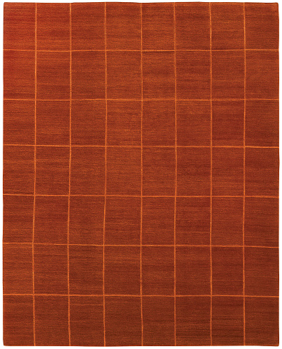 Deep line rood vloerkleed
